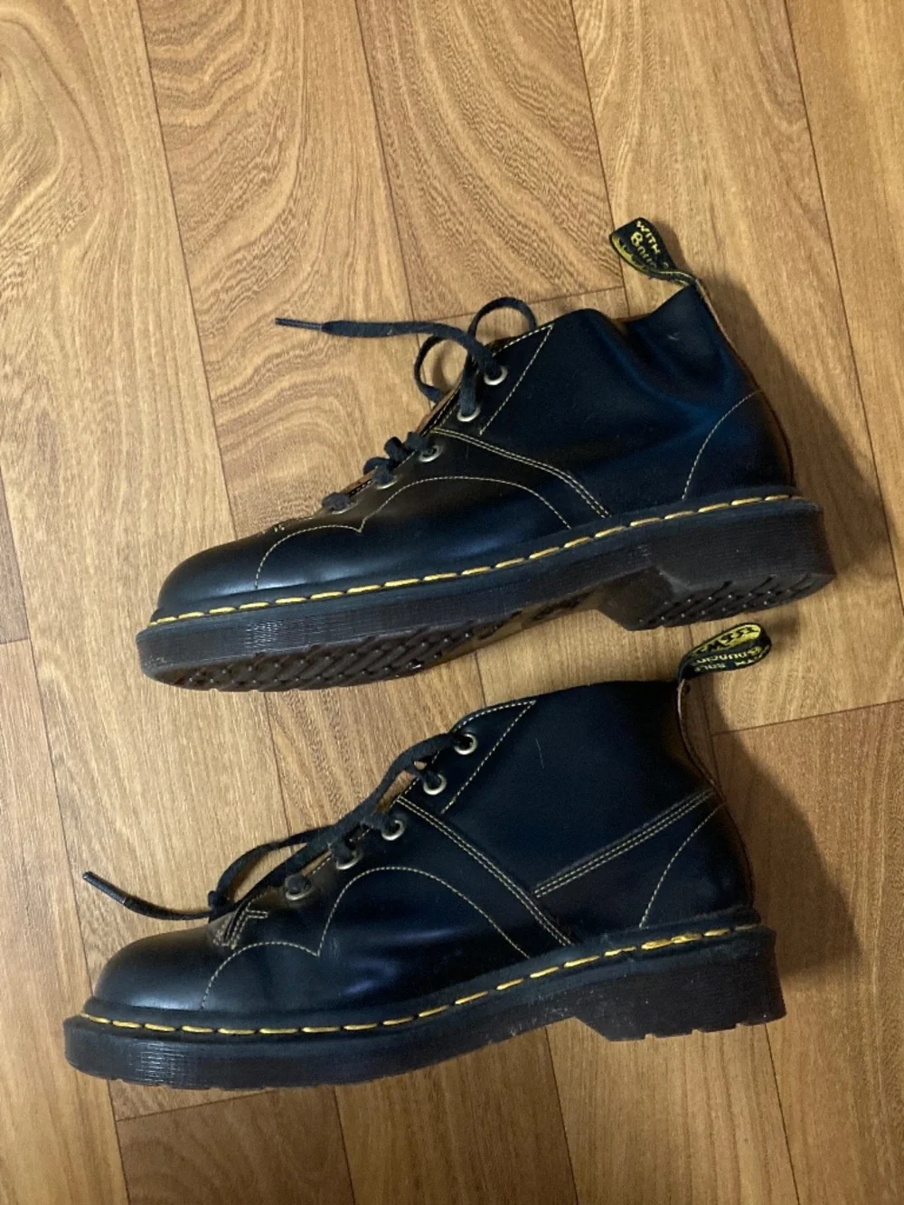 Dr. Martens Church Vintage Monkey Boots Black Leather Men’s 6 Women’s 7 EU 38